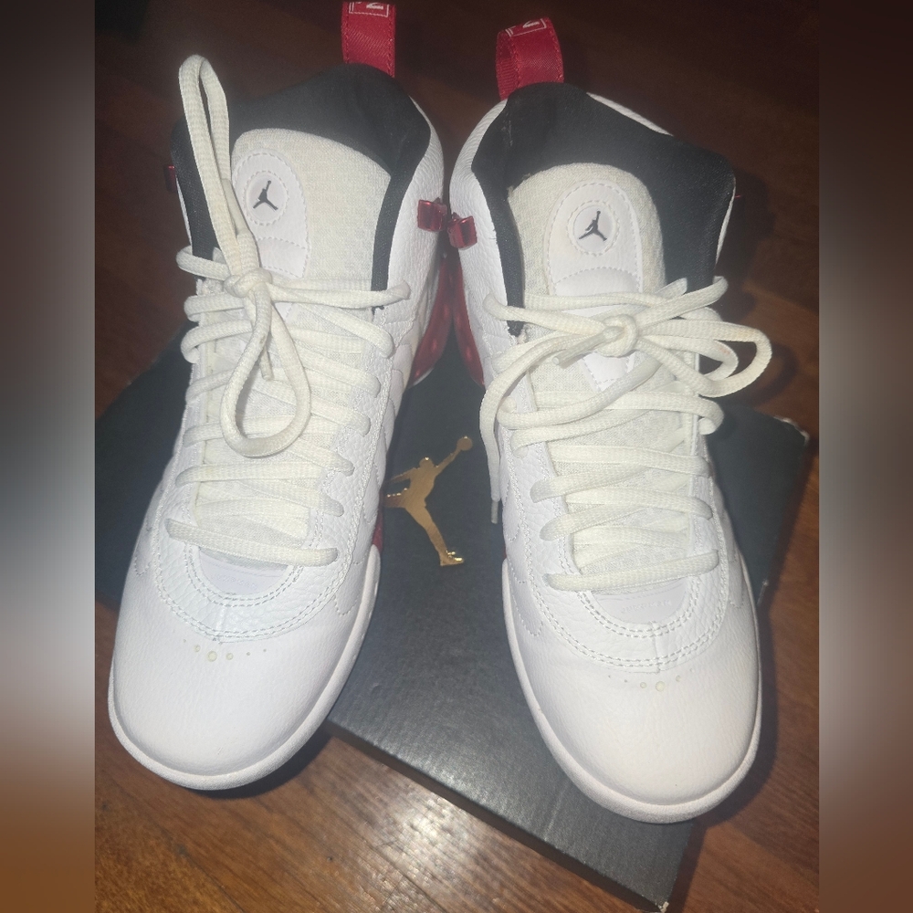 Jordan Jumpman Pro BG in White, Black, and Red